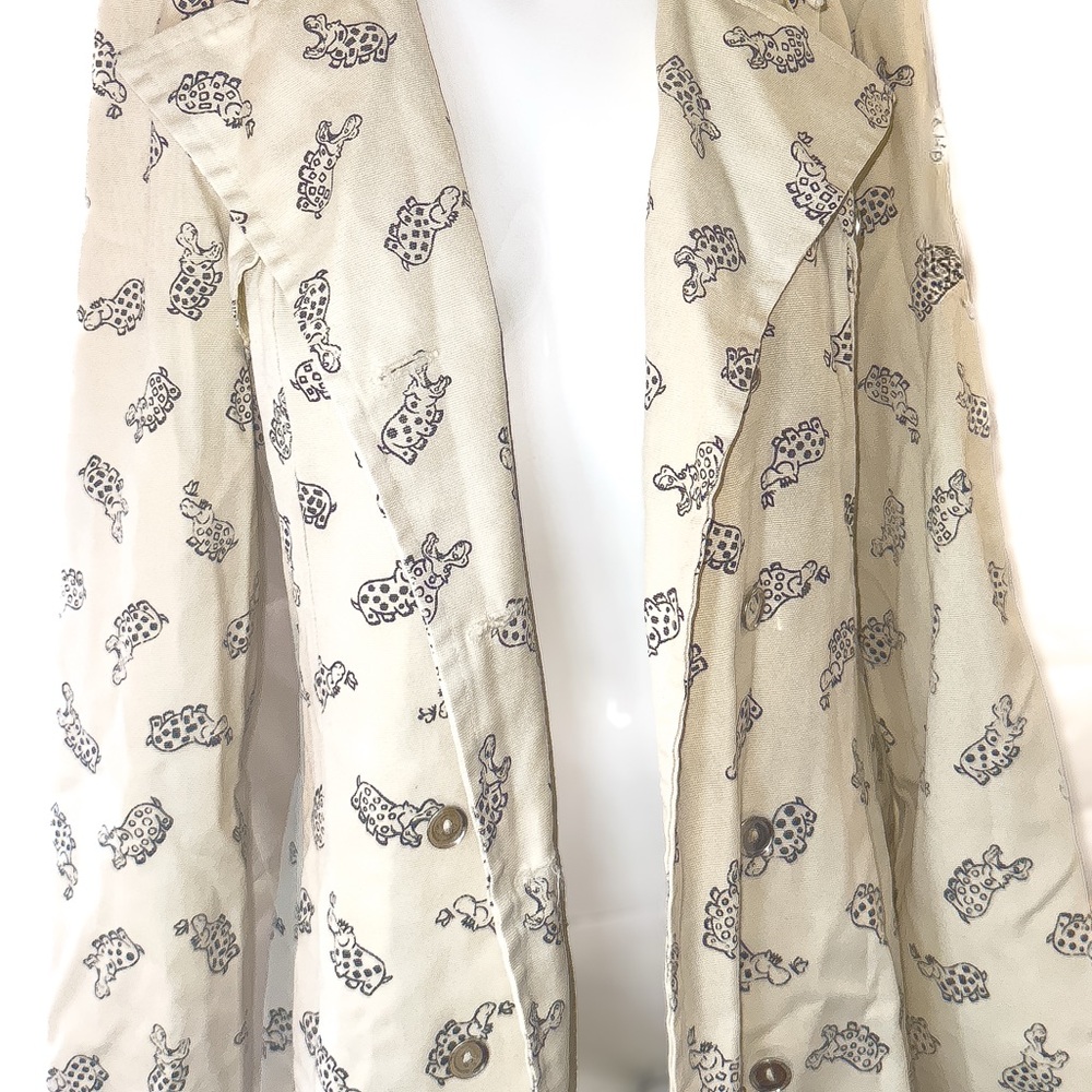 ✨Vintage 1990s Lane Bryant Tall Shop Hippo Print Trench Coat✨ Rare Piece